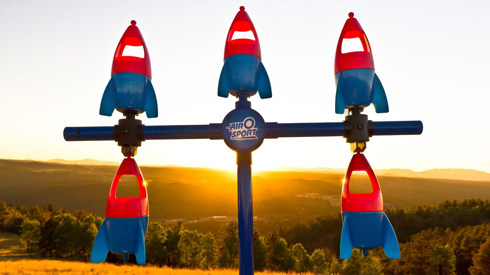 Air O Sport target set at sunset